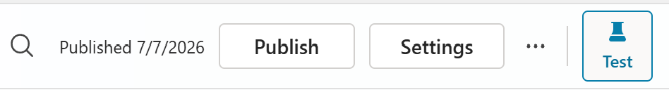 Copilot Studio Publish button